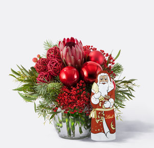 Blumenstrauss Red Passion Mit Gratis Lindt Weihnachts Blume00 De